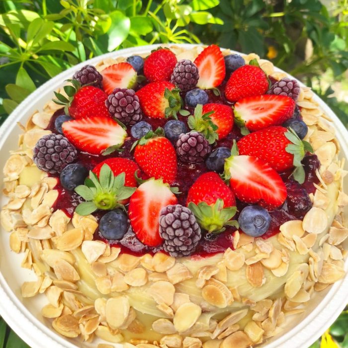 Torta Brownie, Blond e Frutas Vermelhas